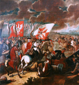 August der Starke in der Schlacht bei Kalisch, 1706