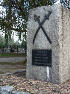 Gedenkstein an die Schlacht bei Kalisch in Kościelna Wieś