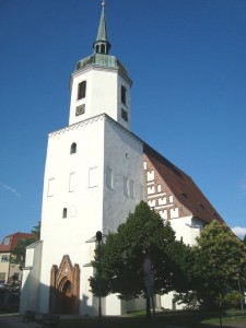 Hoyerswerda, Johanneskirche (ev. Stadtkirche von 1346 mit barocker Turmhaube)