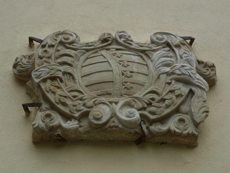 Sächsisches Wappen am Schloss in Czerna