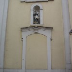 Zugemauerter Eingang Augusts II. an der Pfarrkirche