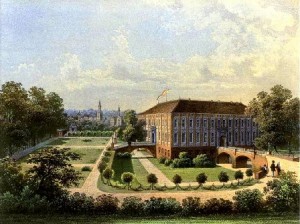 Schloss Sagan im 19. Jh. (Lithografie von Theodor Hennicke und Alexander Duncker, 1813-1897, Quelle: wikipedia)