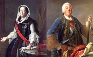 Das polnische Köngspaar Maria Josepha (1699–1757) und August III. (1696-1763)
